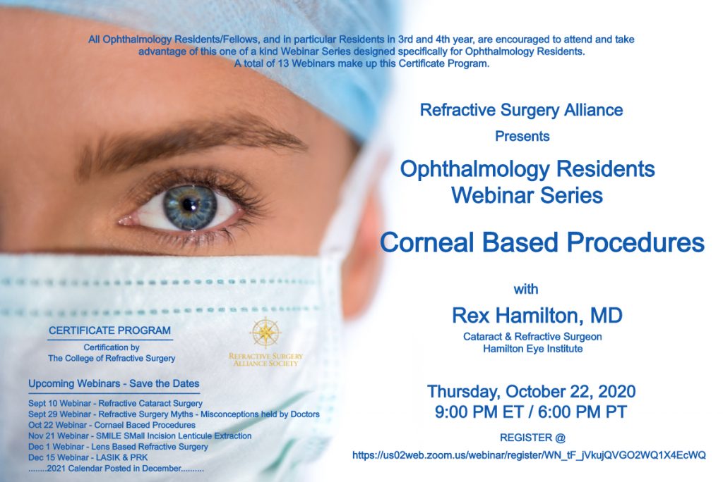 Eyes On Residents Corneal Based Procedures Refractive Surgery